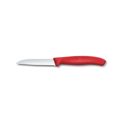 Victorinox Swiss Classic Tırtıklı Soyma Bıçak 8 cm Kırmızı - 1